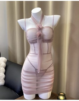                                                          【Preorder】40kg-55kg Flora Grenadine Pajamas Dress Set