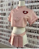                                                          【Preorder】40kg-55kg Cos Love Heart Pinky Sexy Lingeries Skirt