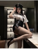                                                          【Preorder】40kg-55kg Cos Officer Sexy Lingeries Skirt Set