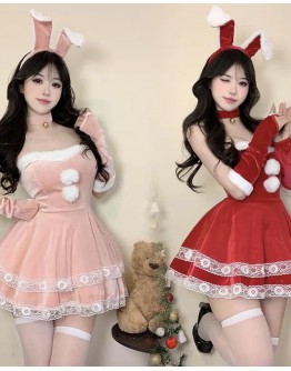                                                          【Preorder】40kg-55kg Christmas Rabbit Cos Sexy Lingeries