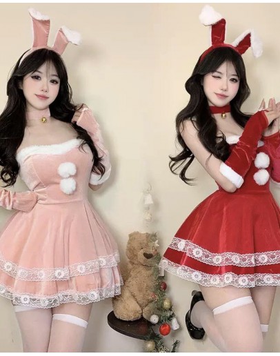                                                          【Preorder】40kg-55kg Christmas Rabbit Cos Sexy Lingeries