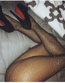                                                          【Preorder】40kg-55kg Sexy Lingeries Rhinestones High-Waist Stockings