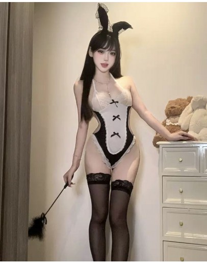                                                         【Preorder】40kg-55kg Rabbit Backless Lace Body-Suit
