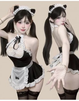                                                          【Preorder】40kg-55kg Kitty Maid Apron Dress Set