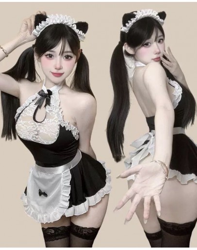                                                          【Preorder】40kg-55kg Kitty Maid Apron Dress Set