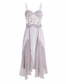                                                          【Preorder】40kg-60kg Purple Grenadine Lace Pads Underwire Dress