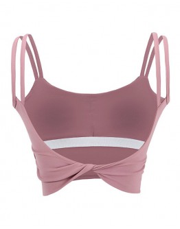    FREE SHIPPING DOUBLE CAMISOLE POLYESTER SPORTS BRA