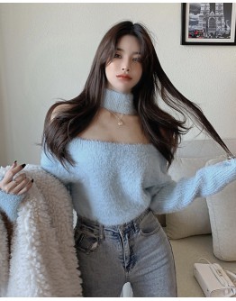 FREE SHIPPING OFF-THE-SHOULDER KNITTED TOPS