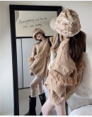    Free Shipping Fringe Over-Size Knitted Sweater
