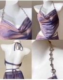                                                          【Preorder】35kg-60kg Rhinestone Underwire Tops+ Panties + Long-Skirt Swimwear