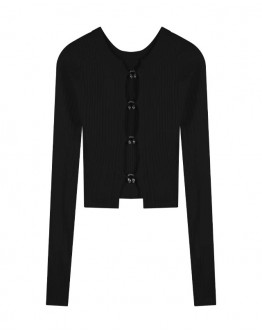  FREE SHIPPING CUT-OUT METAL KNIT LONG-SLEEVED TOPS