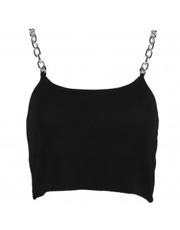          FREE SHIPPING L-4XL PLUS SIZE CHAIN SHORT TOPS