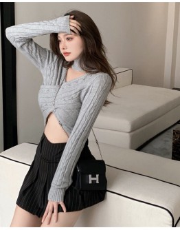          Free Shipping Turtleneck V-Neck Knitted Tops 
