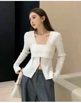         Free Shipping Cut-Out Double Knit Tops