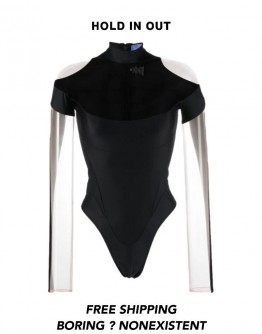             Free Shipping Long-Sleeved Grenadine Body-Suit Tops