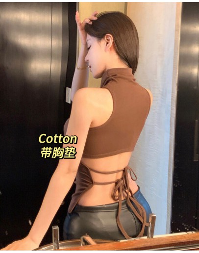              Free Shipping Cotton Backless Vest