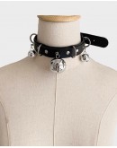                                                          【Preorder】Bigger Bell Unisex Faux Leather Necklace+Neck-Chain