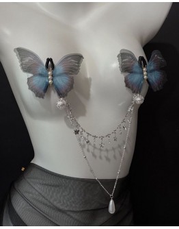                                                          【Preorder】Butterfly Chain Bell Clips Acc