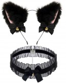                                                          【Preorder】Kitty Bell Necklace Hairband 4 In Set