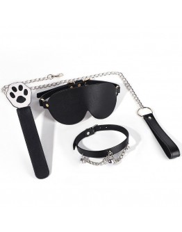                                                          【Preorder】Faux Leather Kitty Eyeshade Set