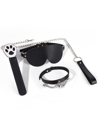                                                          【Preorder】Faux Leather Kitty Eyeshade Set