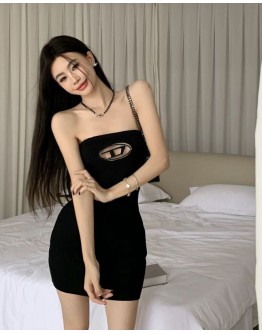              Free Shipping Metal Knitted Fitted D Dress