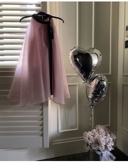              Free Shipping Ribbon Pinky Loose Asymmetrical Dress
