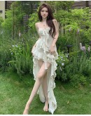              Free Shipping Camisole Asymmetrical Long-Dress