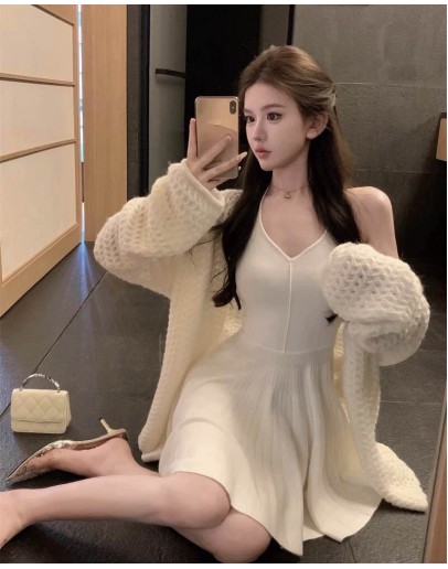              Free Shipping Knitted Dress / Loose Knit Dress