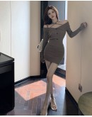                 Fit For Height 150cm+ Free Shipping Camisole Fitted Knit Dress