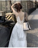              Free Shipping S-XL V-Neck Backless Maxi Dress