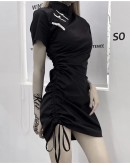          Free Shipping Lace-Up Fitted Cheongsam Dress