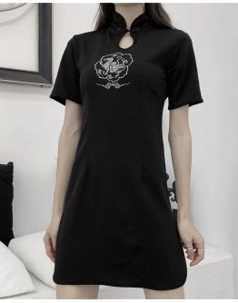    FREE SHIPPING LADIES EMBROIDER POLYESTER DRESS