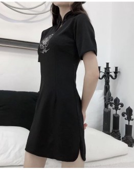    FREE SHIPPING LADIES EMBROIDER POLYESTER DRESS