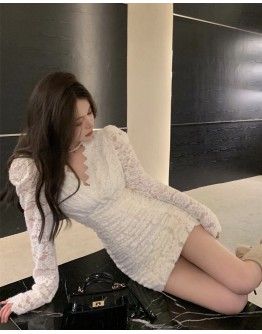          Free Shipping V-Neck Long Sleeves Dress