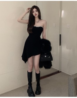         Free Shipping Rhinestone Fitted Knitted Dress